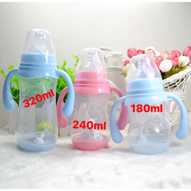 Bình sữa cổ rộng cảm ứng nhiệt (báo nóng) 180ml/240ml/320ml