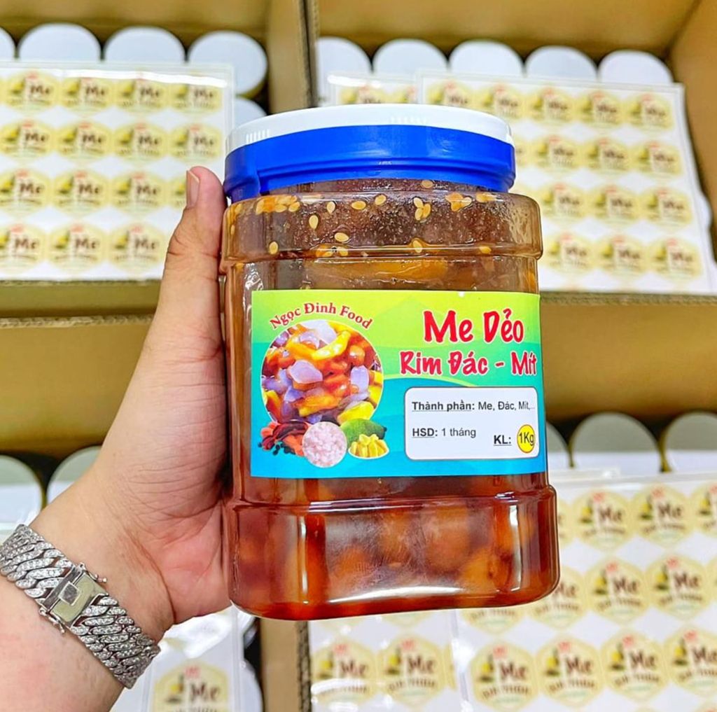 Hủ 1kg đá me hạt dẻo rim đác mít mè siêu ngon - đồ ăn vặt