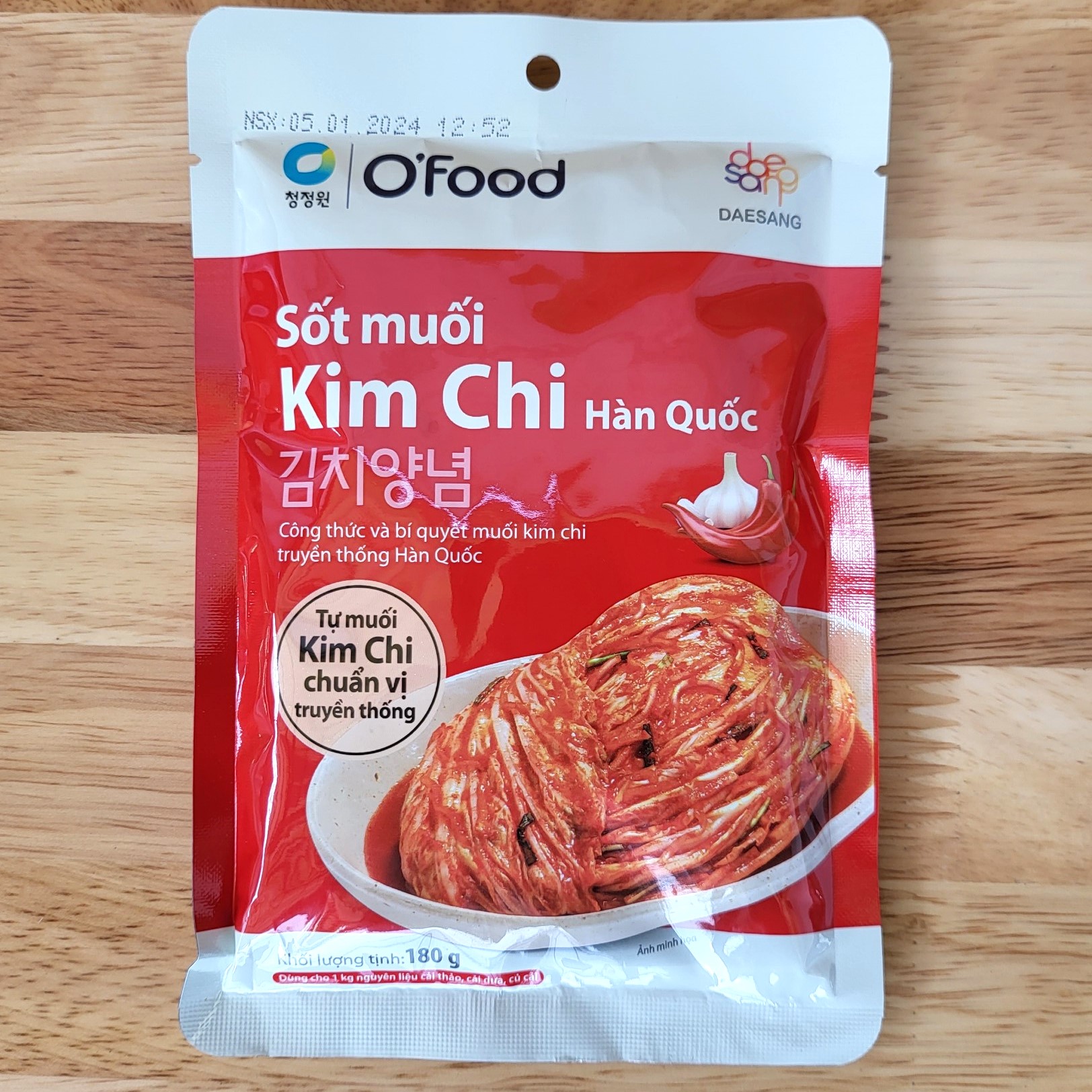 O’FOOD [gói ĐỎ 180g] SỐT MUỐI KIM CHI HÀN QUỐC DAESANG Kim Chi Pickle Sauce