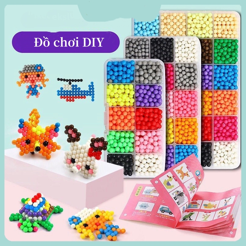  Đồ chơi DIY nước ma thuật dính chắc hạt giác quan đồ chơi bộ phụ kiện cho bé-Vòng tay nước ma thuật sáng tạo hạt tự làm nghệ thuật thủ công 