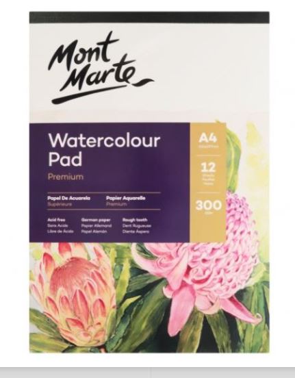 Sổ vẽ màu nước, A5/A4/A3, 300gsm, Mont marte