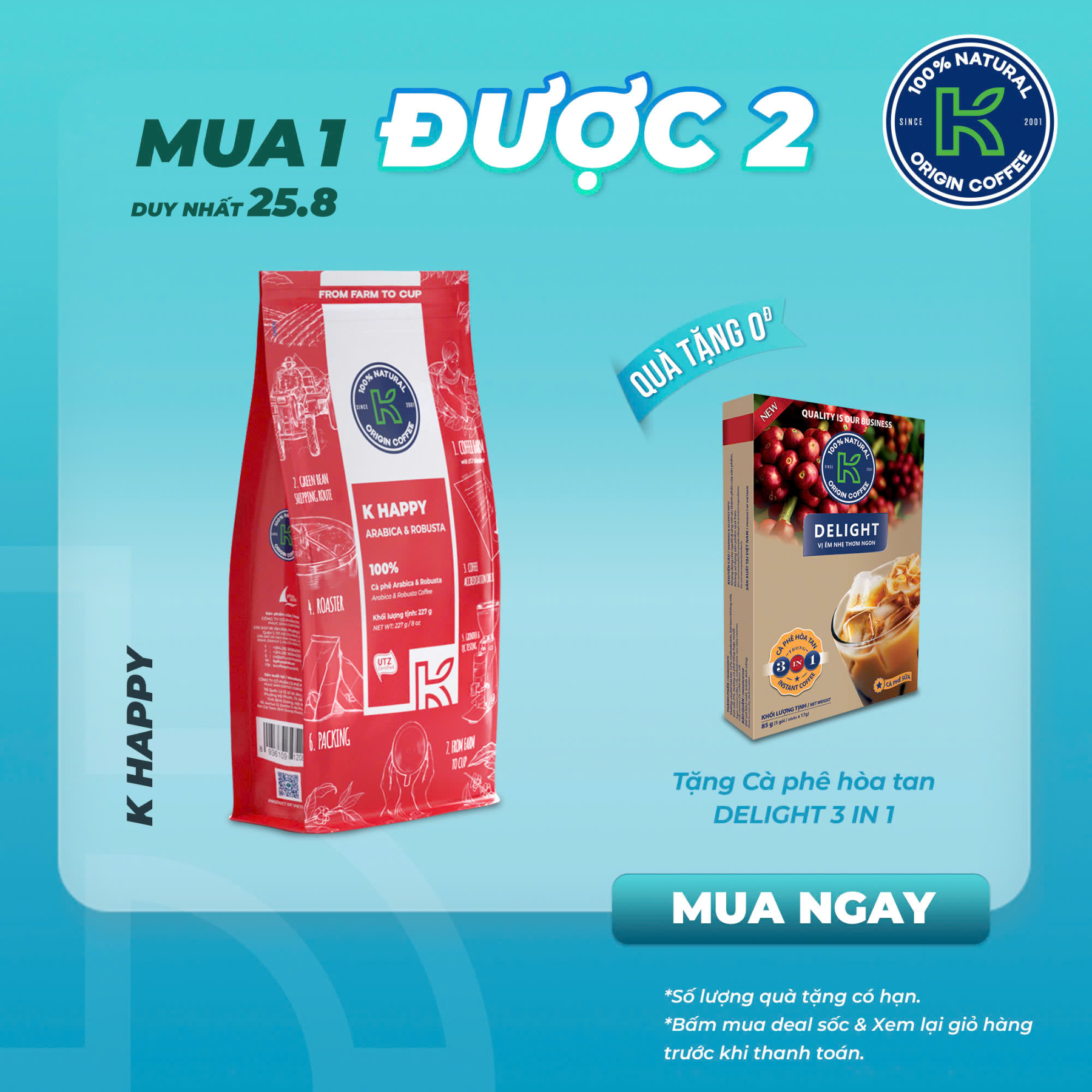 Cà phê rang xay k happy thương hiệu k coffee