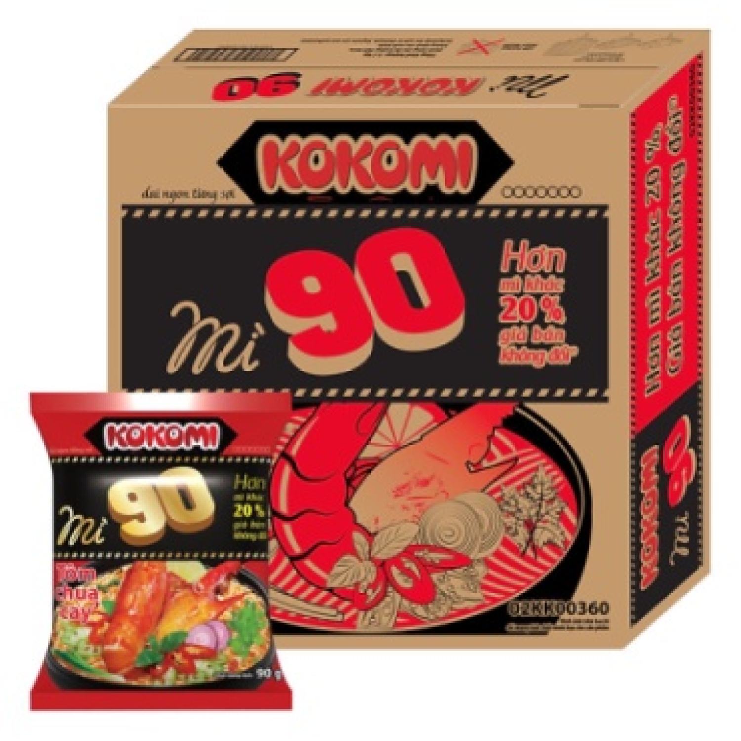[Có sẵn] [Chính hãng] [Ảnh thật] Mỳ tôm chua cay kokomi 90 gói 90g