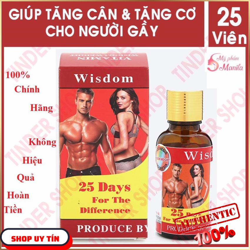Vitamin tăng cân wisdom Chính Hãng - Không Hiệu Quả Hoàn Tiền