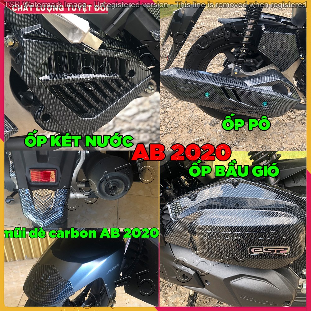 Bộ Ốp CacBon AB 2020 - 2021 - 21 ( AIRBLADE 2020 ) 5 MÓN NHƯ HÌNH CHÍNH HÃNG ARTISTAR