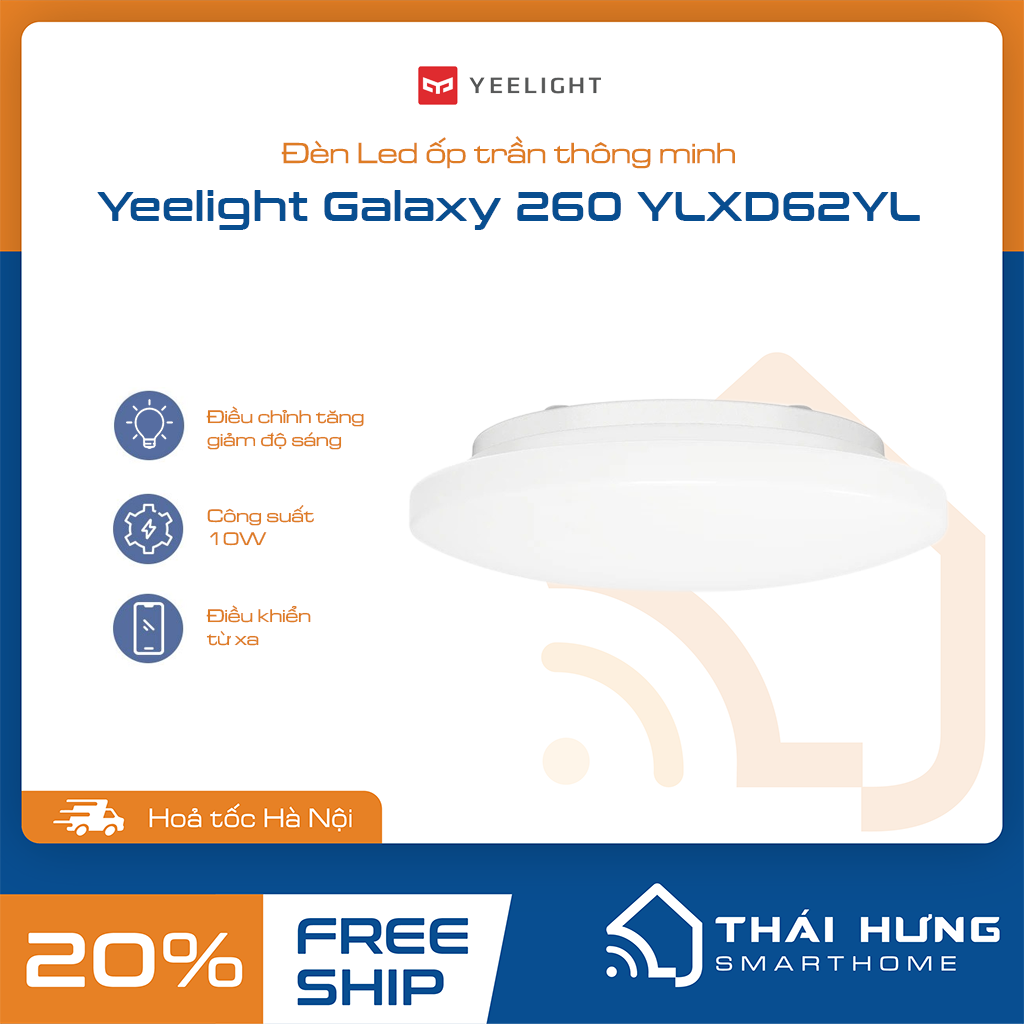 Đèn led ốp trần thông minh yeelight galaxy 260mm – ylxd62yi