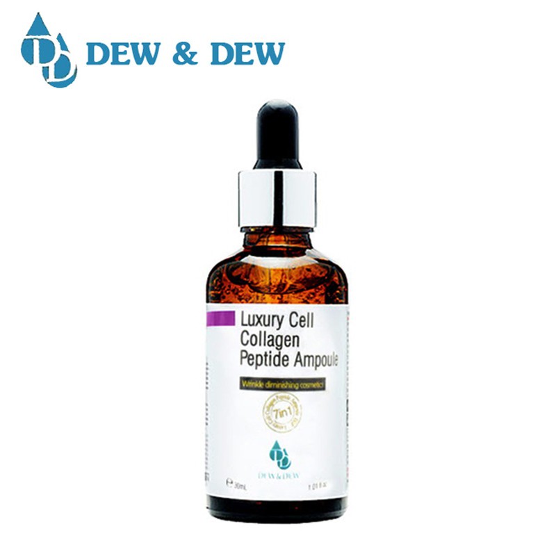 Tinh chất giảm nám và tàn nhang luxury cell collagen peptide ampoule dew&dew 30ml