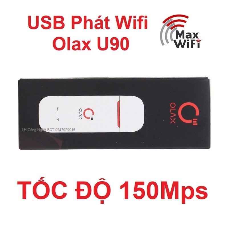 Dcom 4G ZTE Olax U90 tốc độ 150Mbps phát wifi từ sim 4G - Phát wifi tốc độ cao , Hỗ Trợ Đổi IP , BẢO HÀNH 1 ĐỔI 1 từ Adam Technology