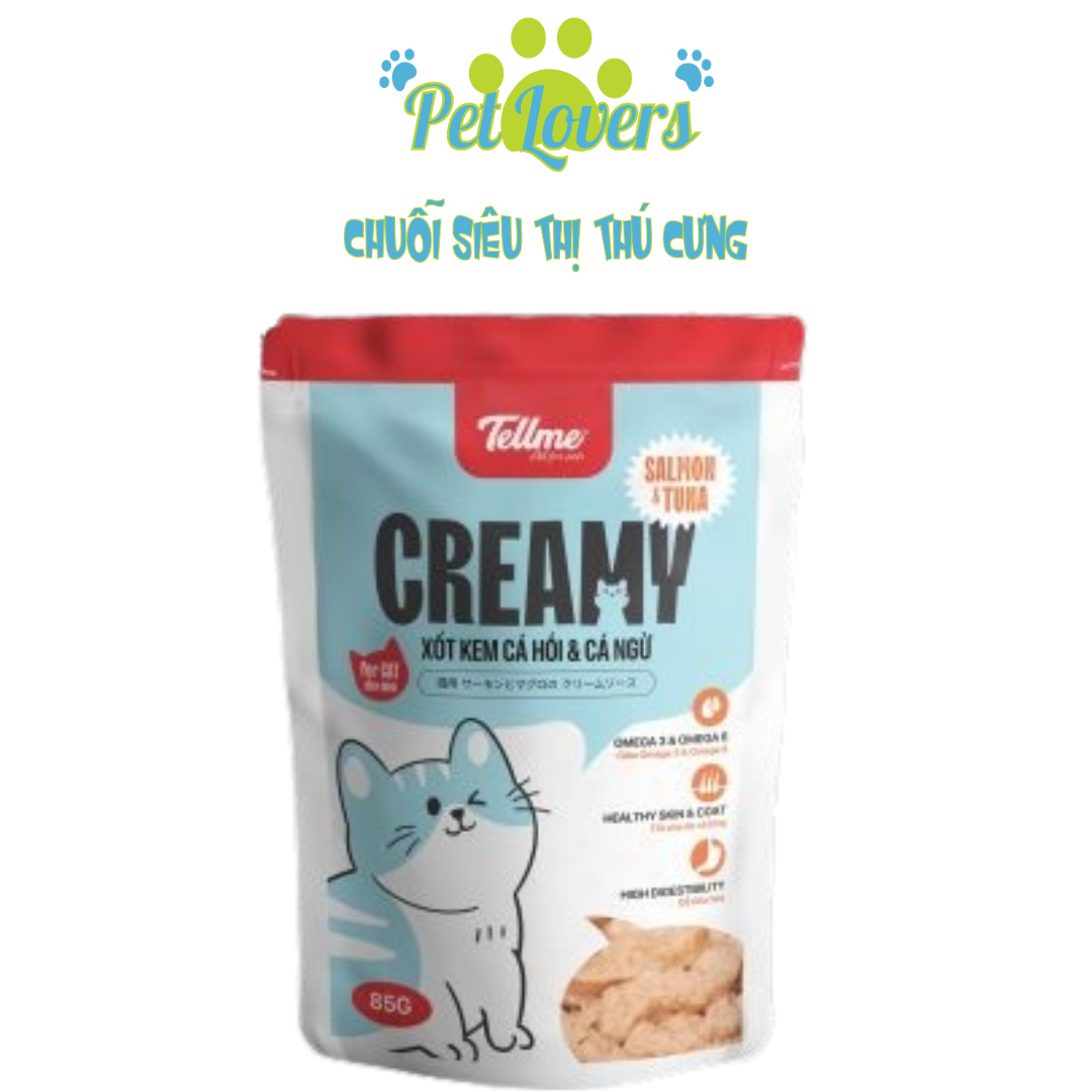 Pet Lovers - Pate Tellme Xốt kem nhiều vị cho mèo 85g (có thể mix vị)