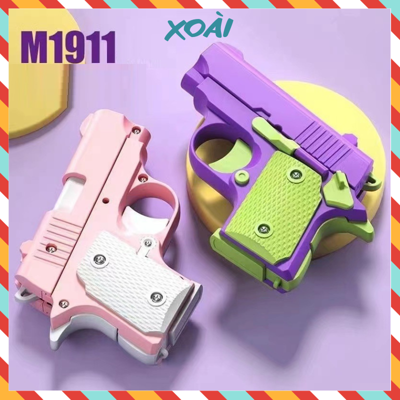 Súng đồ chơi, Đồ chơi vô tri, Súng 3d, Đồ chơi 3d, M1911 mini, Balisong Carot, Đồ chơi dao cà rốt, D