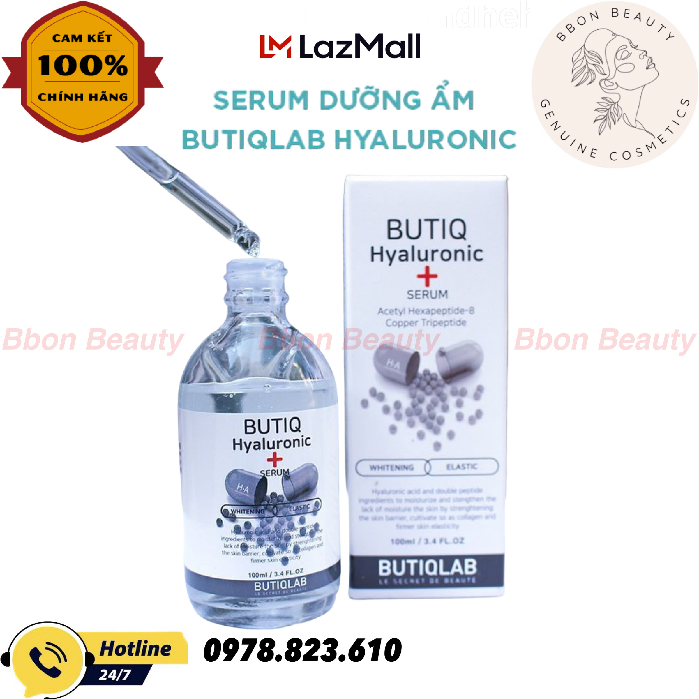 Serum Hyaluronic Butiq Lab Hàn Quốc 100ml - BBon Beauty Chính hãng
