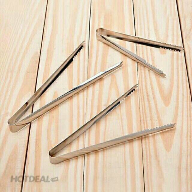 Kẹp gắp trái cây đá Inox 19cm - gắp pha chế inox, chất lượng đảm bảo an toàn đến sức khỏe người sử dụng, cam kết hàng đúng mô tả