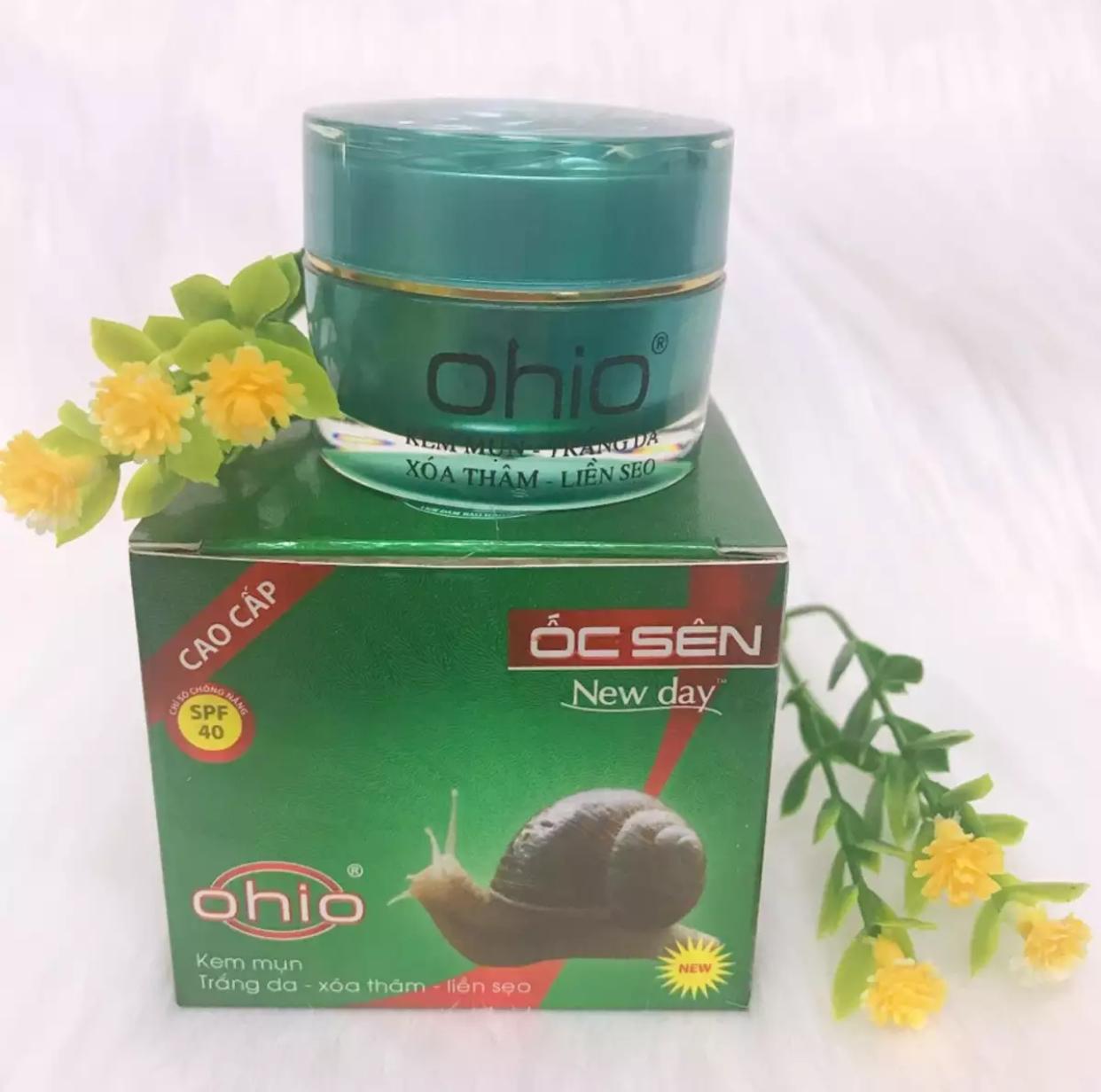 Kem mụn - trắng da - xóa thâm - dị ứng ohio ốc sên 18g