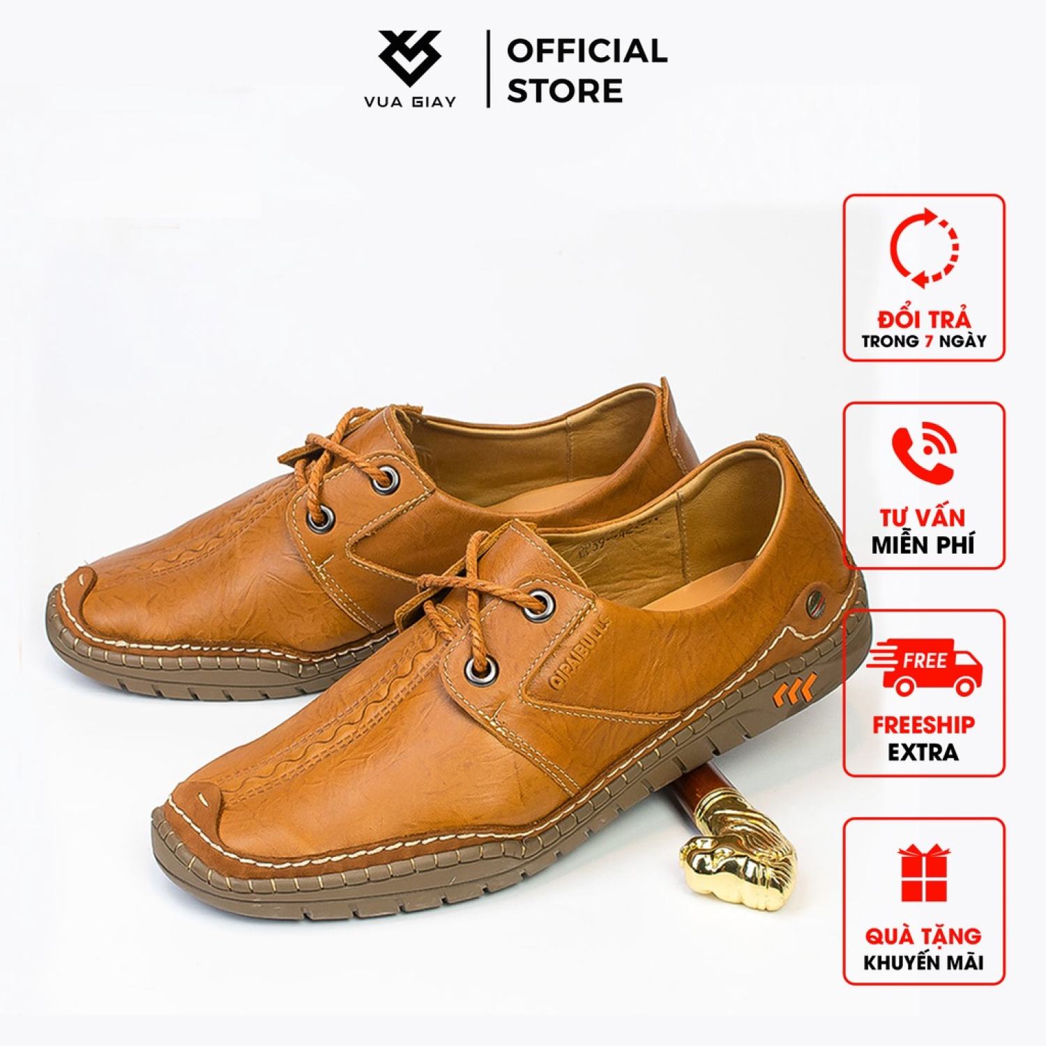 Giày lười nam da bò thật chính hãng vua giày bb39
