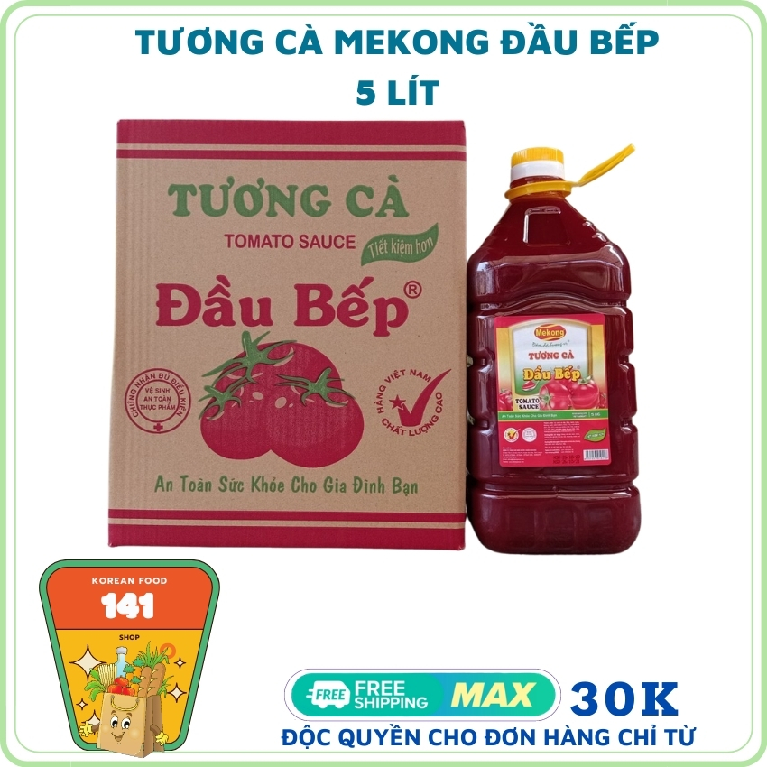 [HCM]TƯƠNG CÀ 5 KG MEKONG ĐẦU BẾP NGON HƯƠNG VỊ TUYỆT HẢO CHẾ BIẾN TỪ NHỮNG NGUYÊN LIỆU TƯƠI NGON NHẤT ĐƯỢC CHỌN LỌC KHẮT KHE - SHOP 141