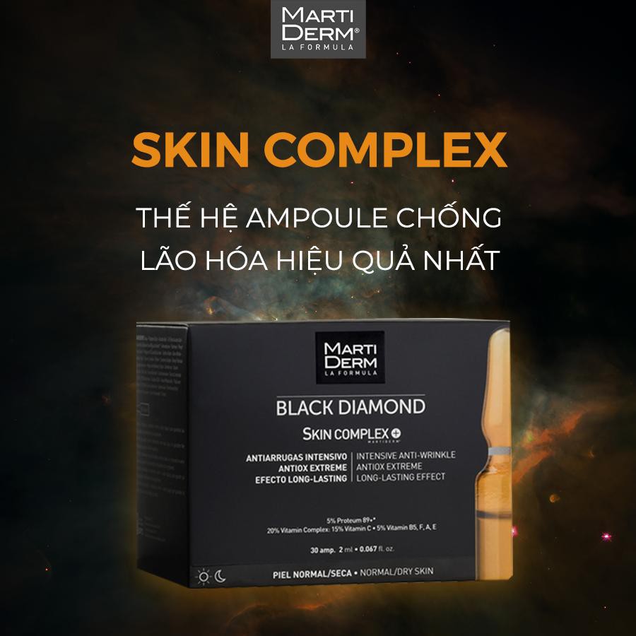 [HÀNG CHÍNH HÃNG] Ampoule Chống Oxy Hoá, Trẻ Hóa & Làm Sáng Da 5% Proteum 89+, 15% Vitamin C-Tech - MartiDerm Black Diamond Skin Complex Advanced