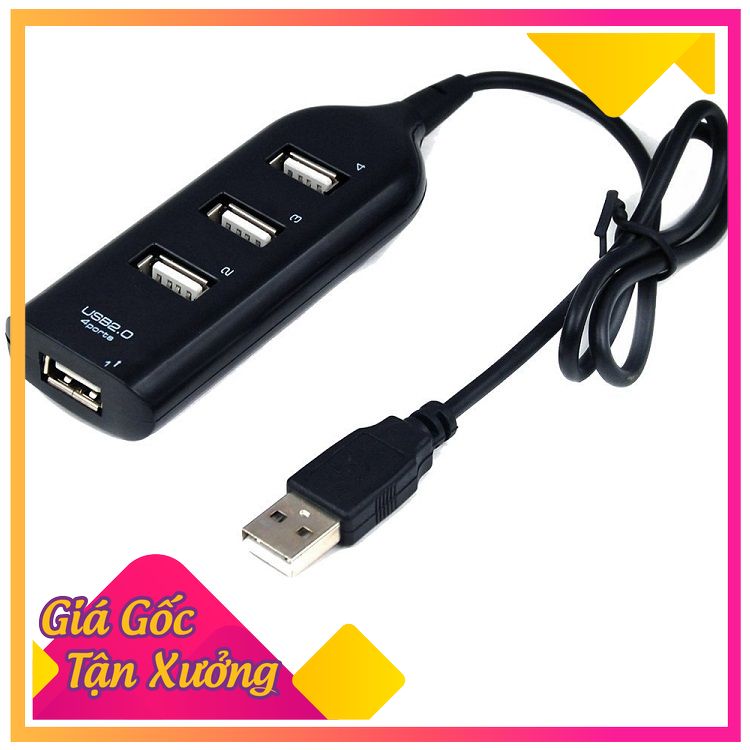 Bộ chia hub usb 1 cổng ra 4 cổng - đen
