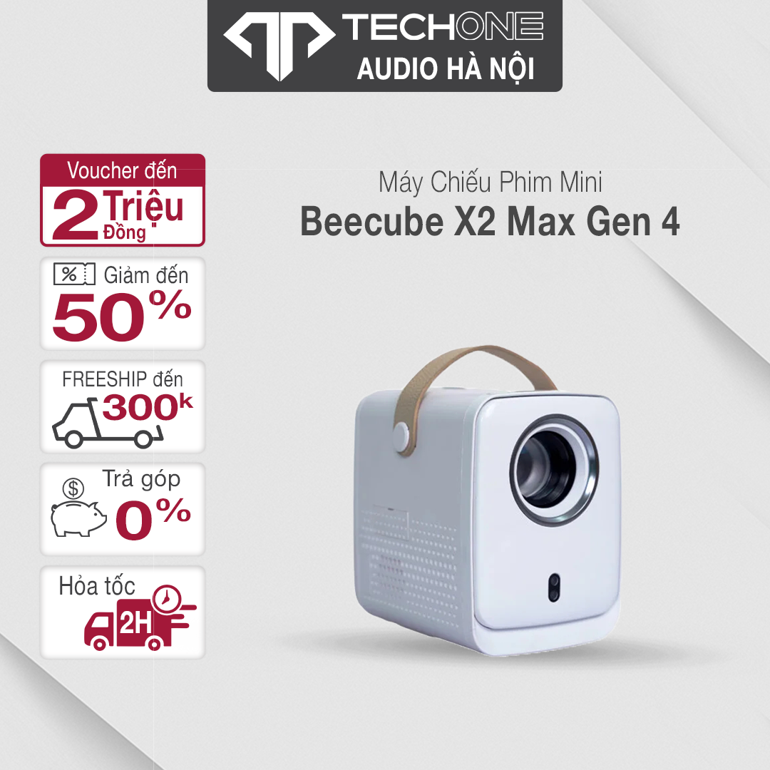 Máy Chiếu Mini BEECUBE X2 Max gen4 FullHD - Hệ Điều Hành Android - FULL HD 1080P tặng giá đỡ treo tường giá 300k