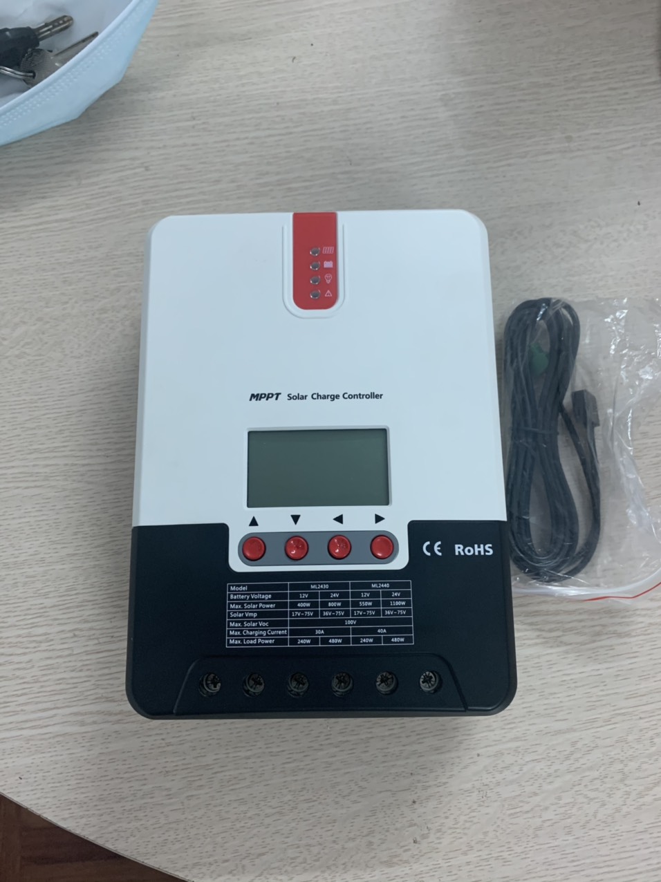 40A - MPPT điều khiển sạc NLMT SRNE ML2440. Công nghệ MPPT. Hàng cao cấp, bảo hành 2 năm