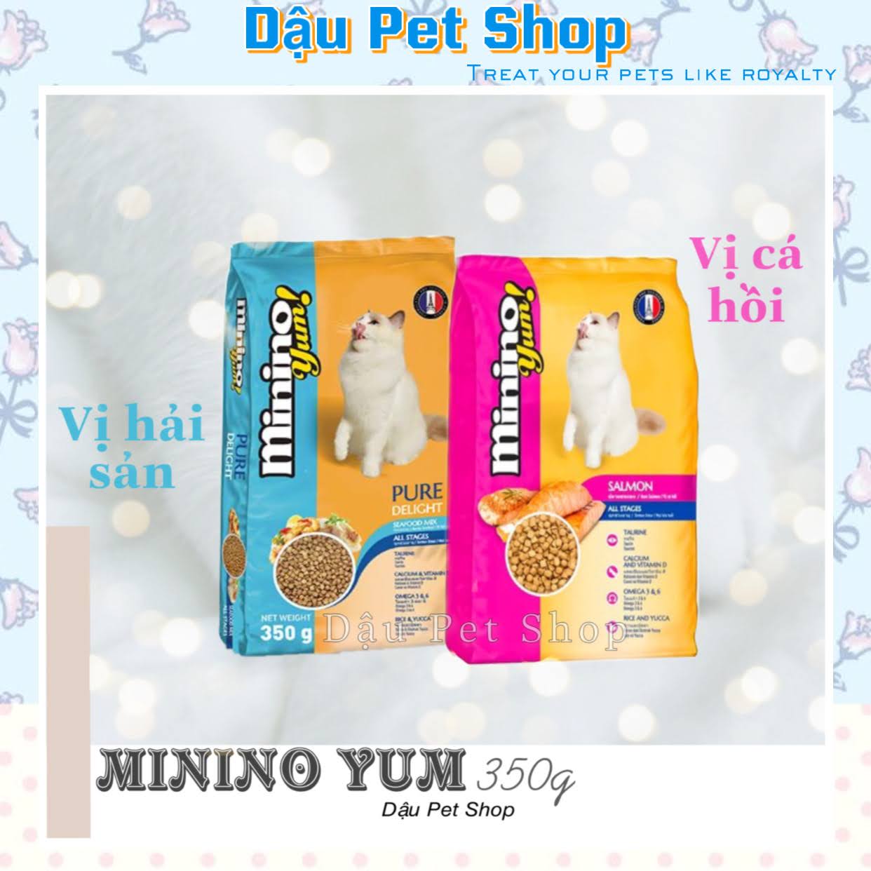 [HCM]Minino Yum hạt thức ăn cho mèo 350g