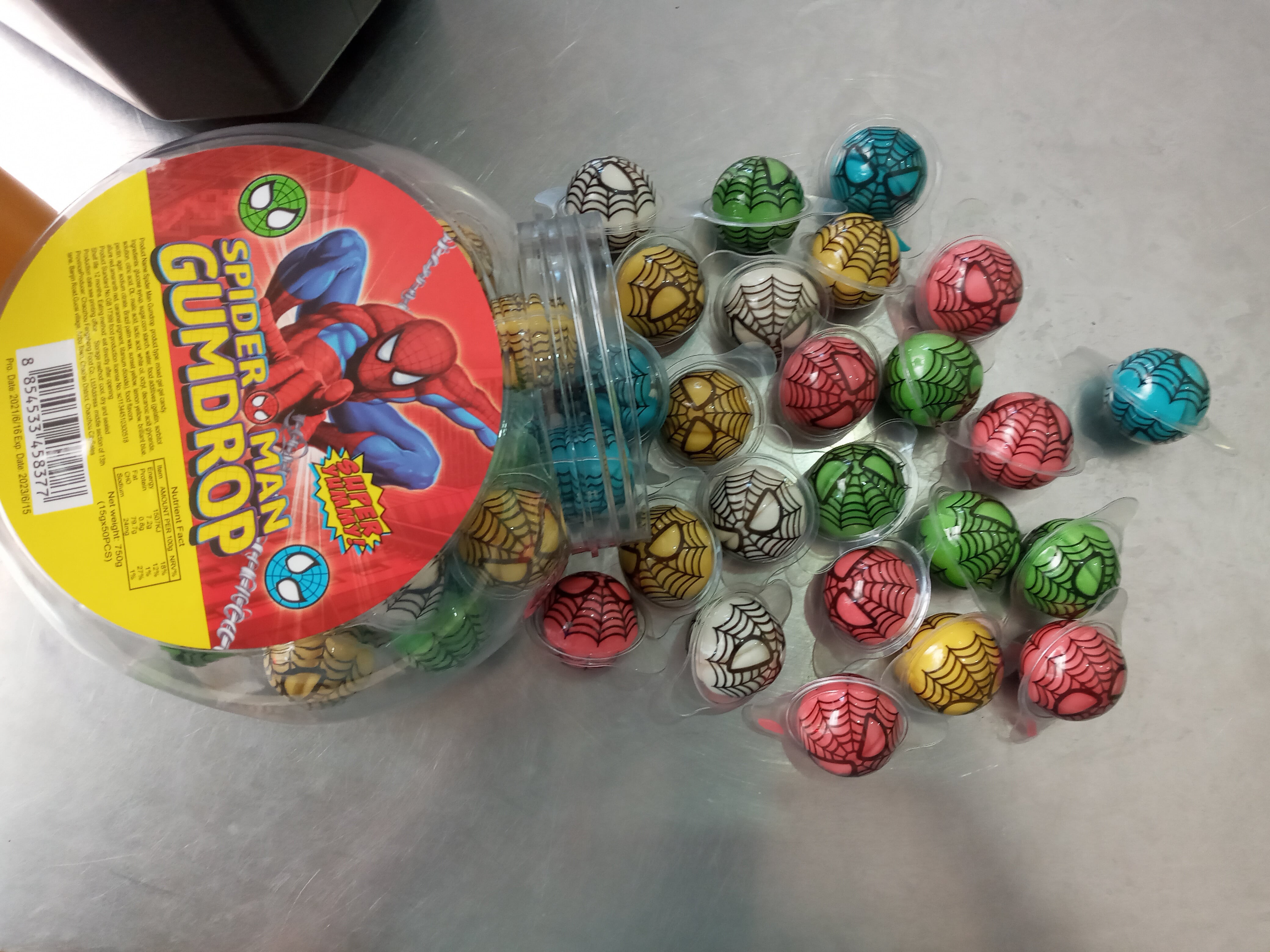 Kẹo Dẻo người nhện SPIDER MAN GUMDROP 50PCS