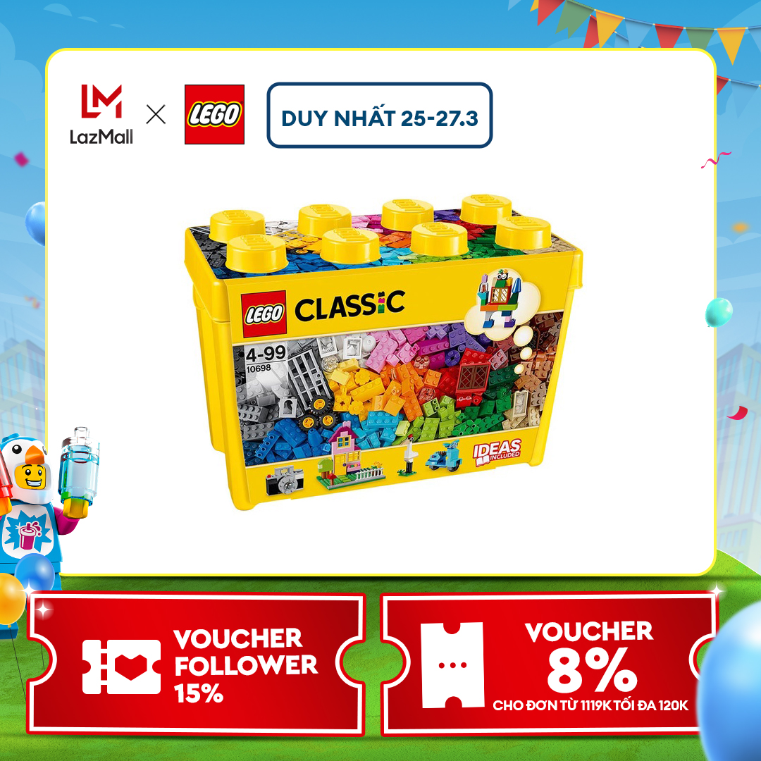 Bộ xếp hình Thùng gạch trung sáng tạo Lego Classic 10696 chính hãng giá rẻ