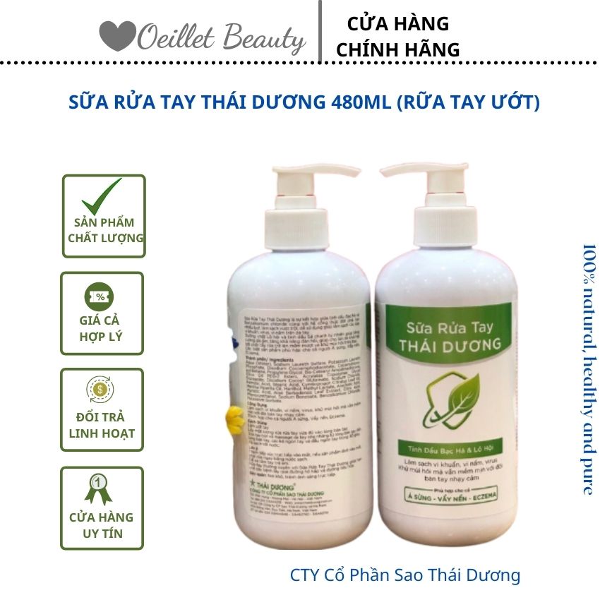 Sữa rữa tay thái dương 480ml - saothaiduong - oeillet beauty shop