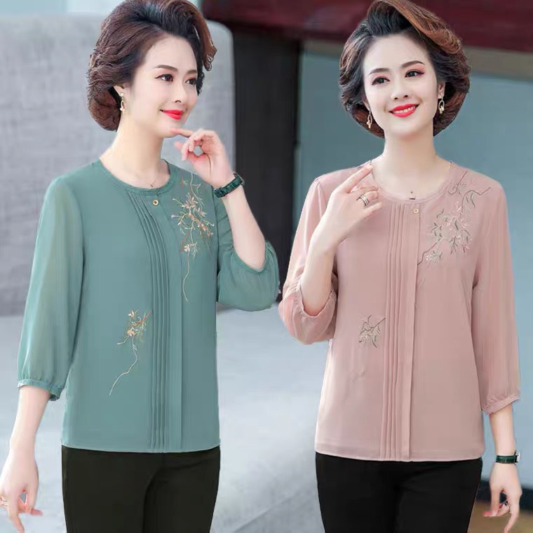 Áo sơ mi nữ hot trend- sơ mi công sở, áo trung niên nữ