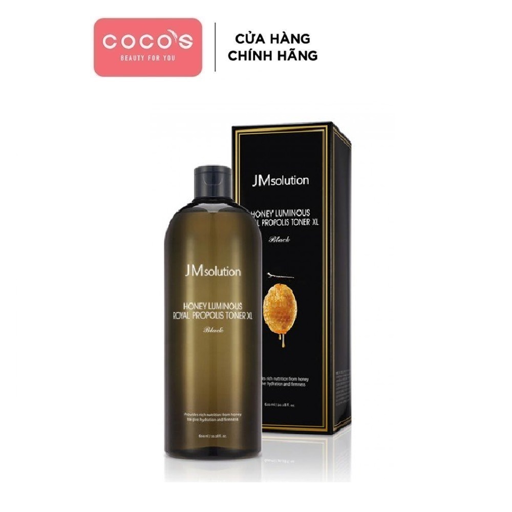 Nước Hoa Hồng JM Solution Honey Luminous Hoyal Propolis Toner XL (Black) 600ml