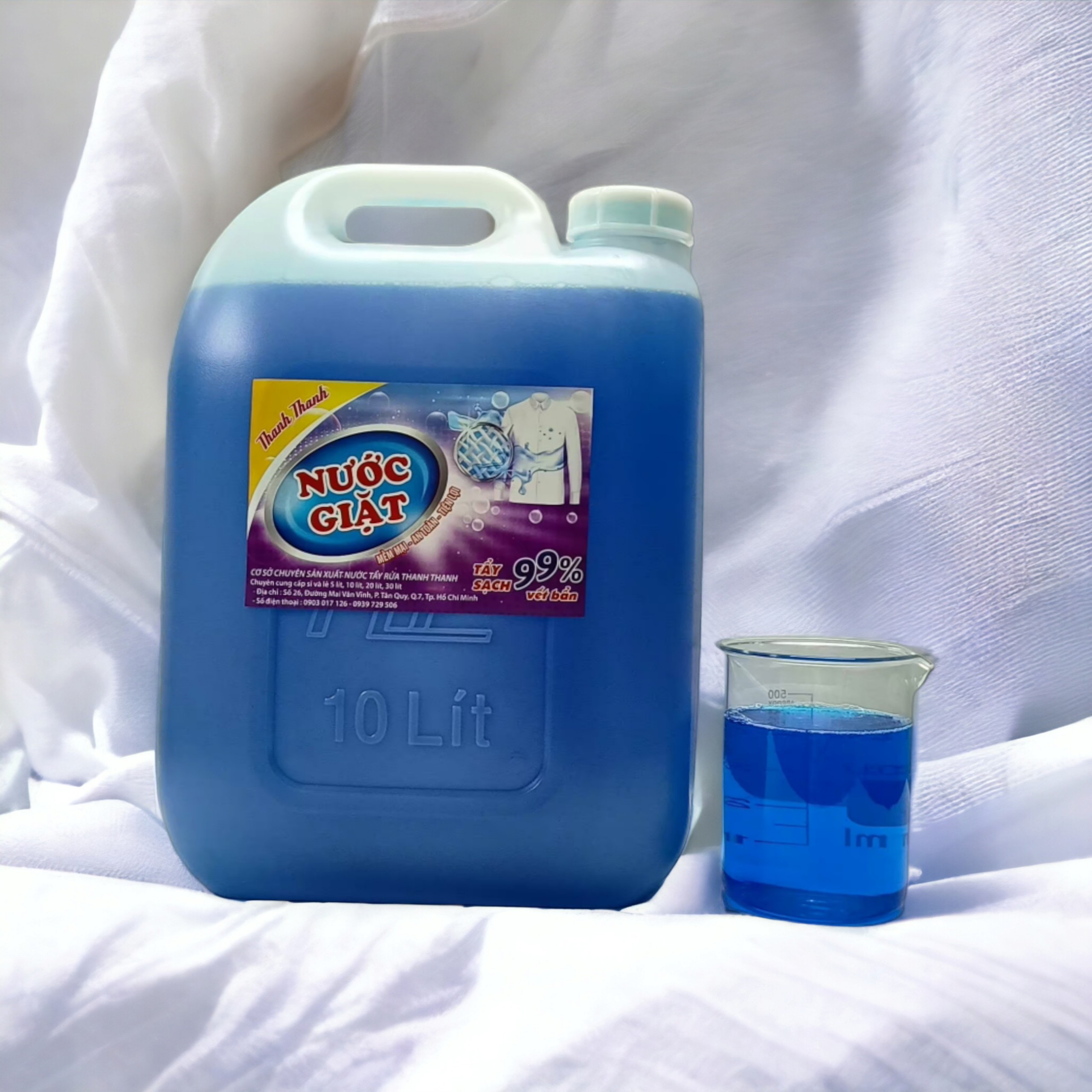 Nước giặt 2in1 thơm đậm đặc can 10 lít