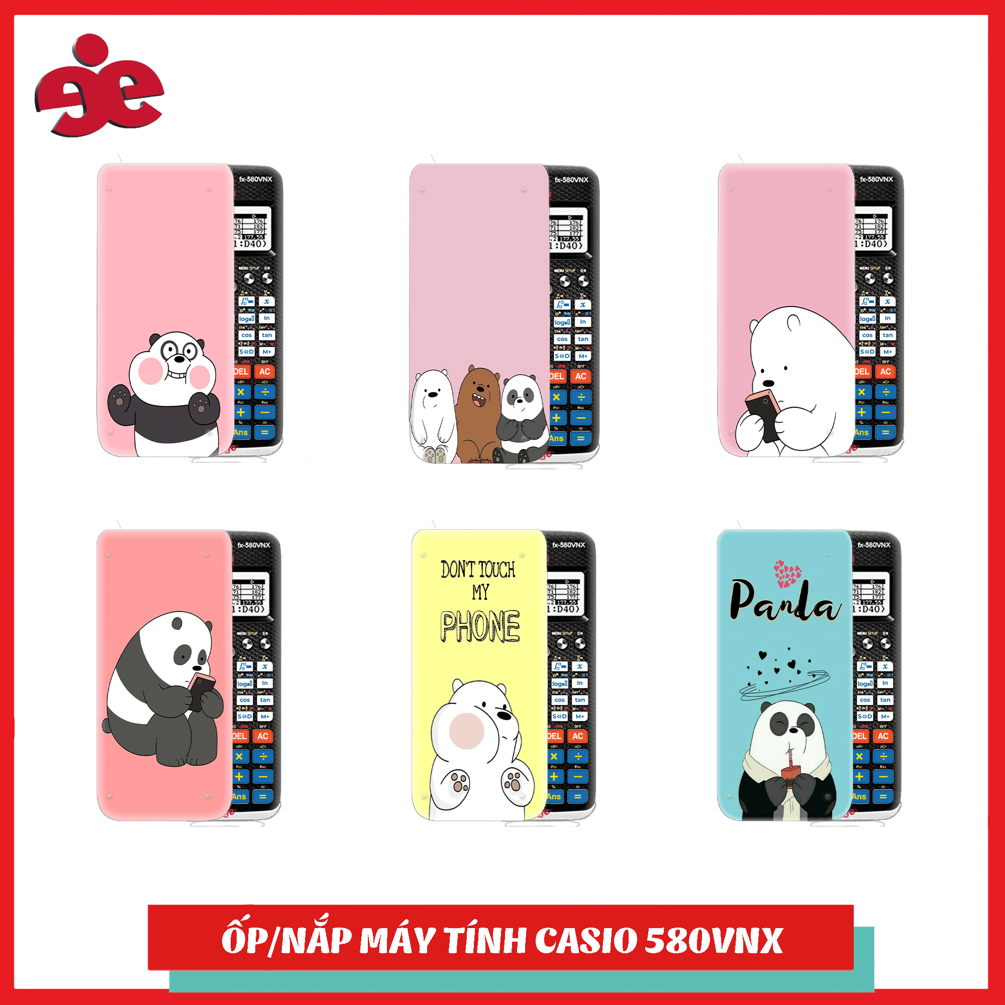 ỐP/nắp máy tính Casio 580 - Nhận in theo yêu cầu - Các bạn gửi hình muốn in qua phần chát cho shop nhé !