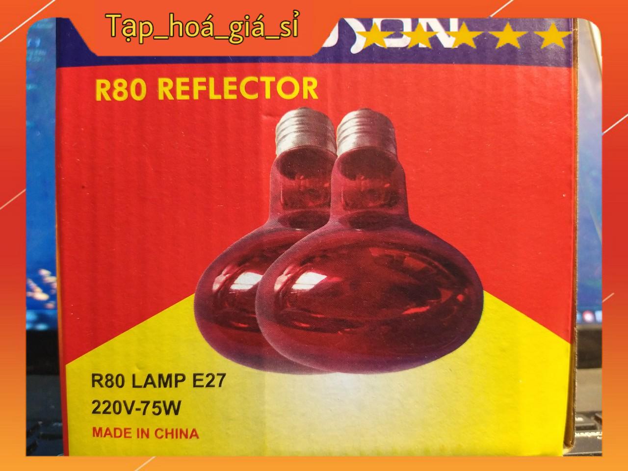 Combo 2 Bóng Đèn Hồng Ngoại 75W bóng úm - sưởi ấm gia súc gia cầm - úm trứng gà vịt