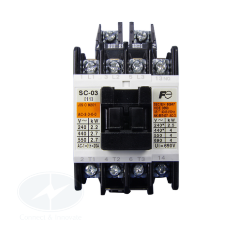 Contactor fuji electric sc-03 9a, 4kw
