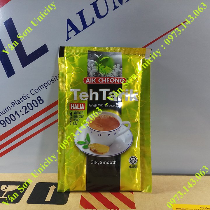 Gói nhỏ 40g trà sữa vị Gừng Teh Tarik Ginger (Halia) Aik Cheong