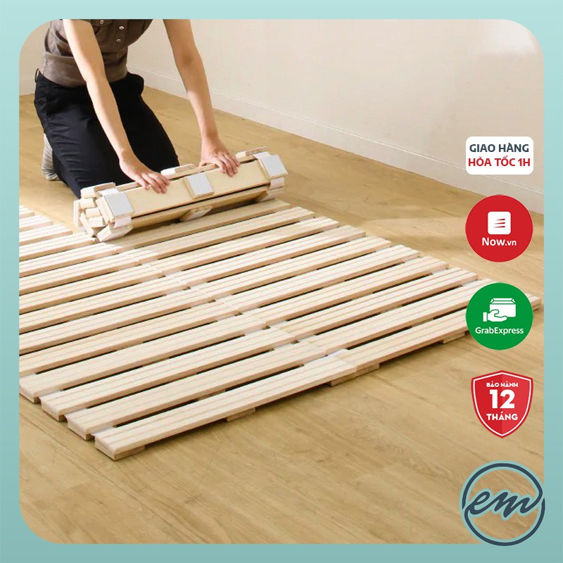 Giường cuộn 1m4 gỗ Thông nhập khẩu - Mùi thơm tự nhiên