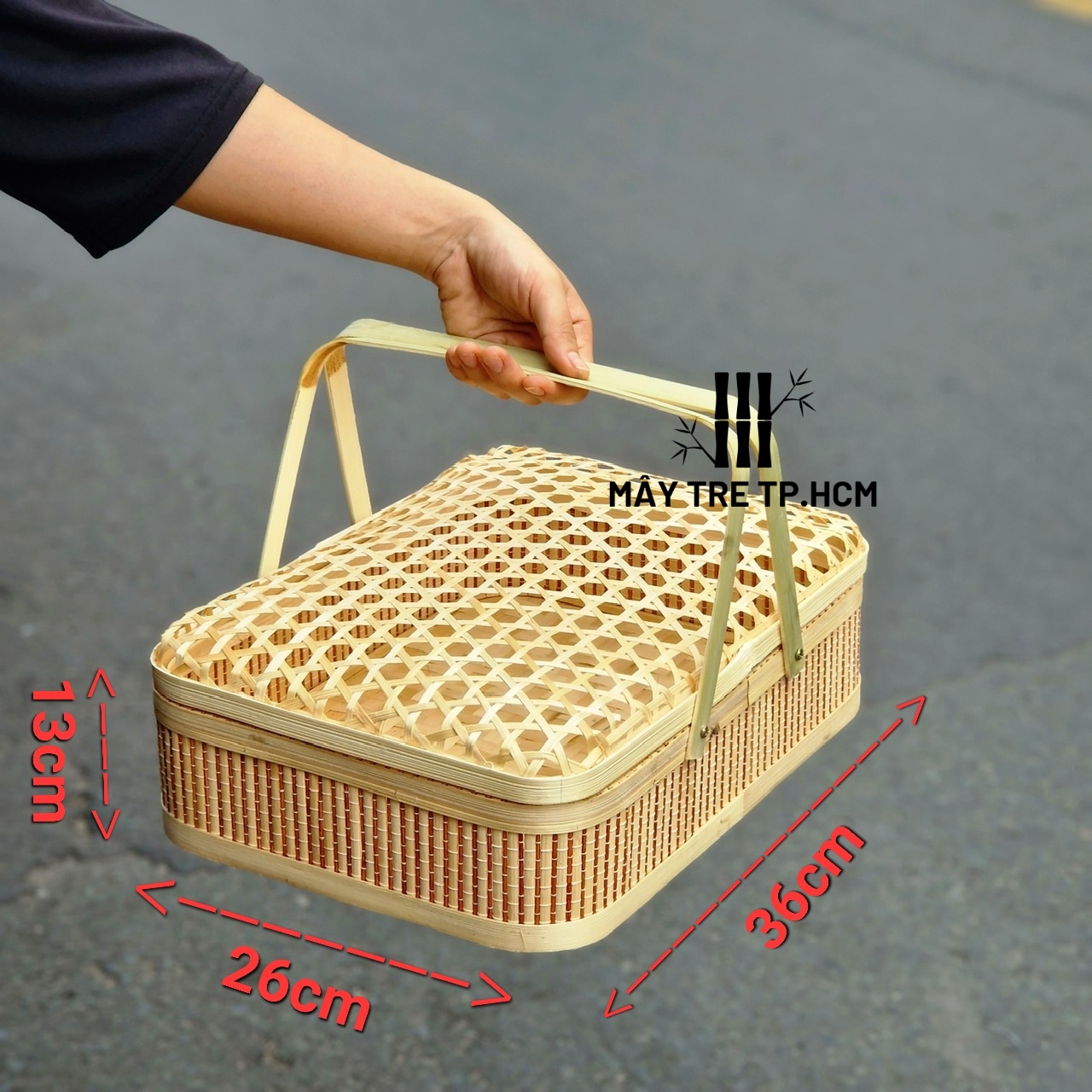 Hộp quà tặng bằng mây tre đa năng cao cấp,hộp đựng bánh kẹo,đựng trái cây