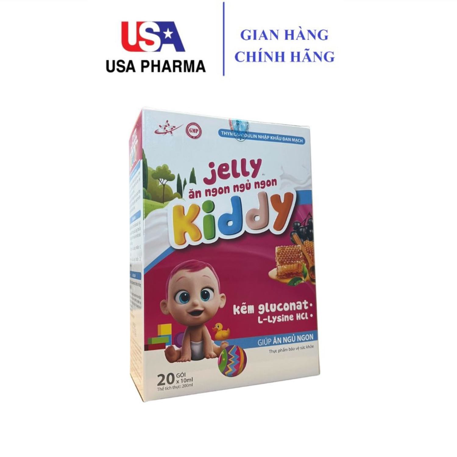 Thạch jelly kiddy giúp ăn ngon ngủ ngon - hộp 20 gói