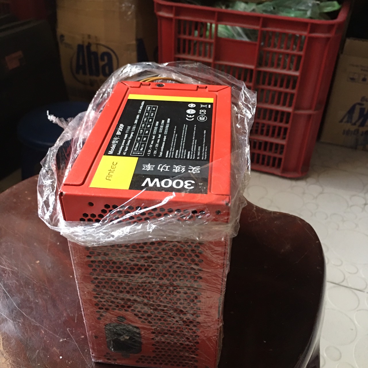 Nguồn máy tính thương hiệu antec 300w màu đỏ đen công xuất thật chuẩn + 6 pin vga - vi tính bắc hải
