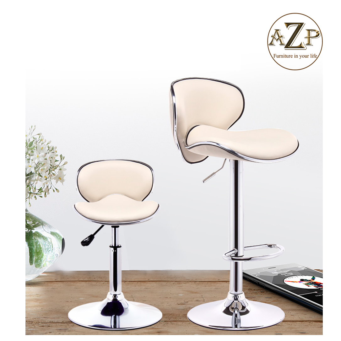Ghế bar thời trang bọc nệm pvc êm ái phong cách đương đại xu hướng hiện đại xoay tròn tăng giảm độ cao azp-bc04