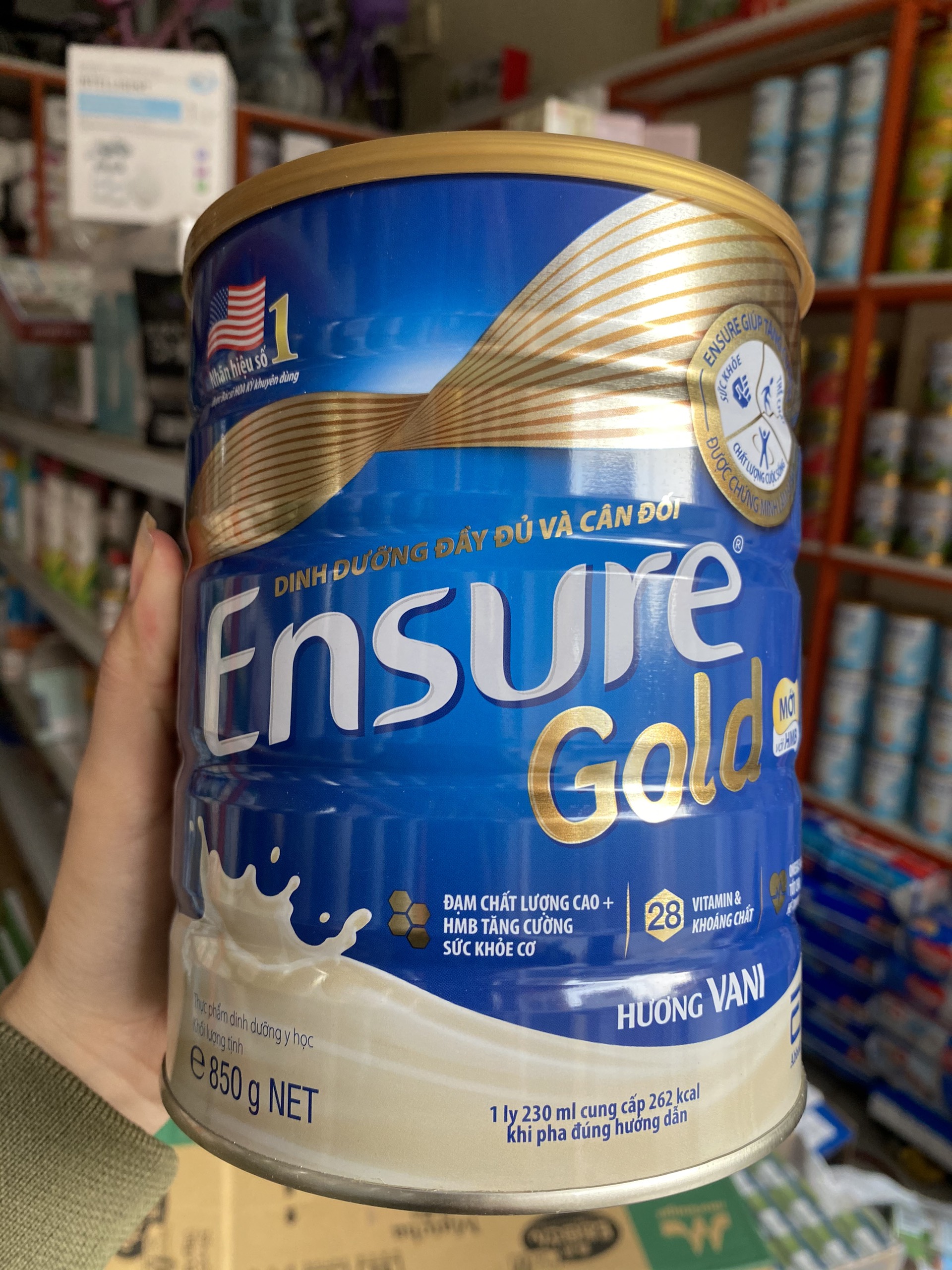 Sữa Ensure Gold 850g mẫu mới  date 8/2024