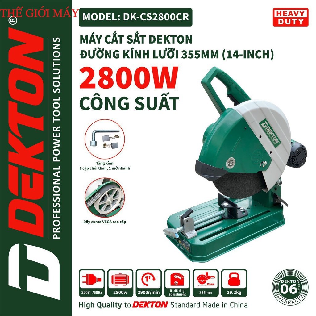 MÁY CẮT SẮT KÉO DÂY CUDROA/ DEKTON DK-358 2800W/ THẾ HỆ MỚI 2023 SHOP THẾ GIỚI MÁY
