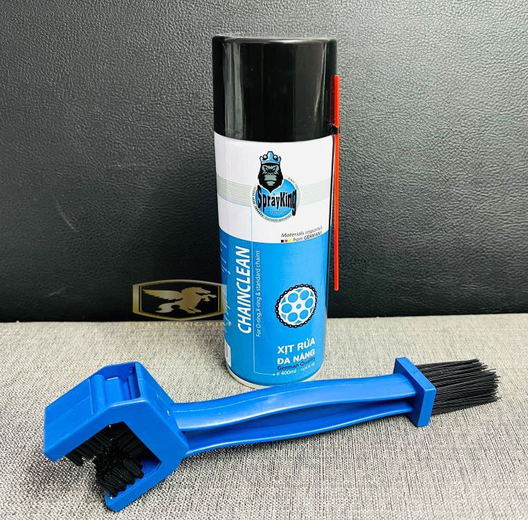 Combo 1 chai xịt sên Rửa Sên Đa Năng SPRAYKING tặng kèm thêm 1 bàn chải sên bảo dưỡng sên mùa mưa ...giá siêu rẻ