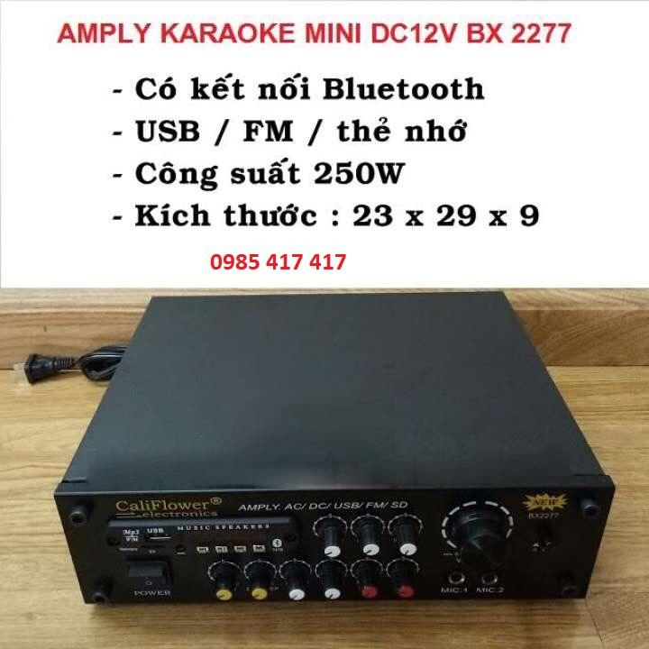 Ampli mini DC12V Có BLUETOOTH USB Califlower BX-2277