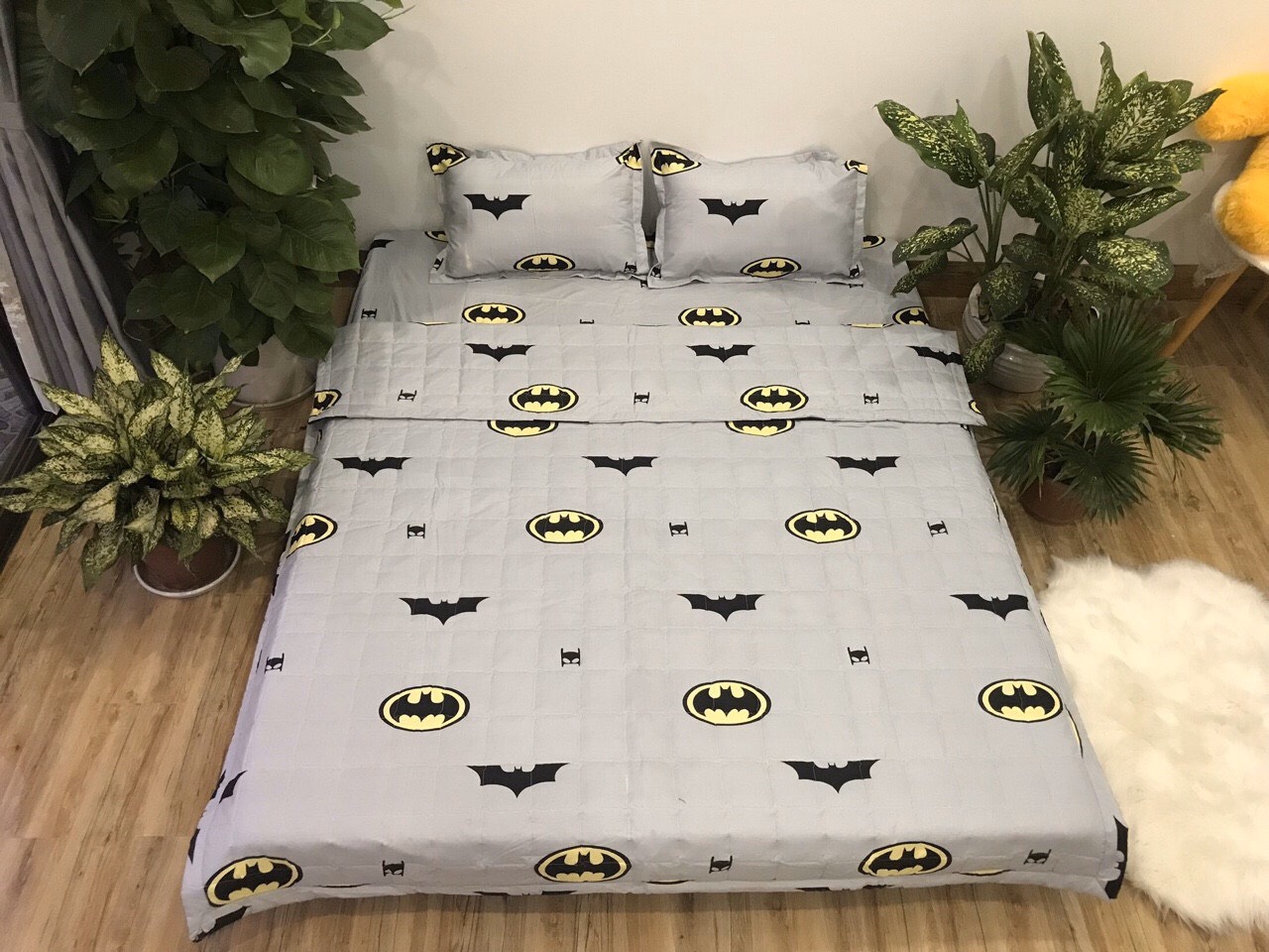 Set 3 món ga gối kèm 2 áo gối