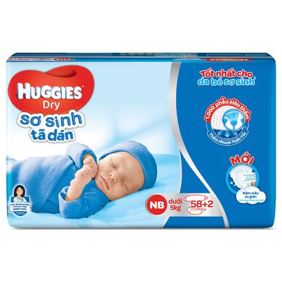 Bỉm dán sơ sinh huggies NB dưới 5 kg