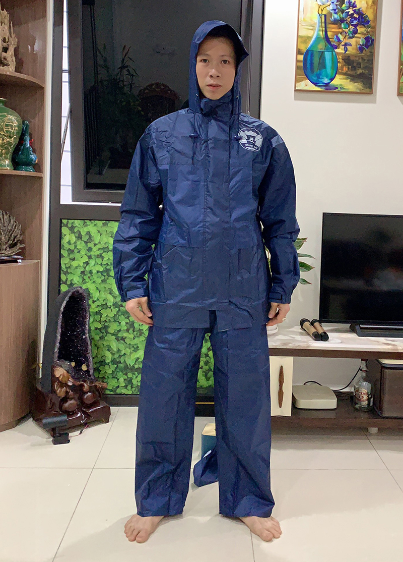 Bộ áo mưa vải PU Hàn Quốc 2 lớp Tràng An