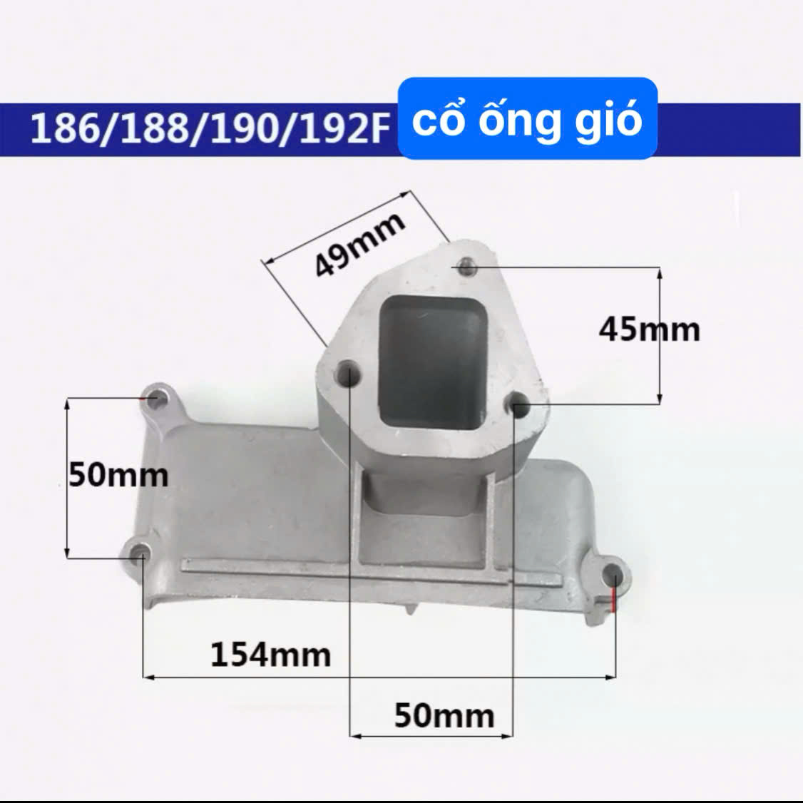 Cổ Ống Gió Máy 186F 186FA Và 188F - 190F Đến 192F Cổ Ống Hút Gió Vách Nối Ống Gió (Kho 6302)