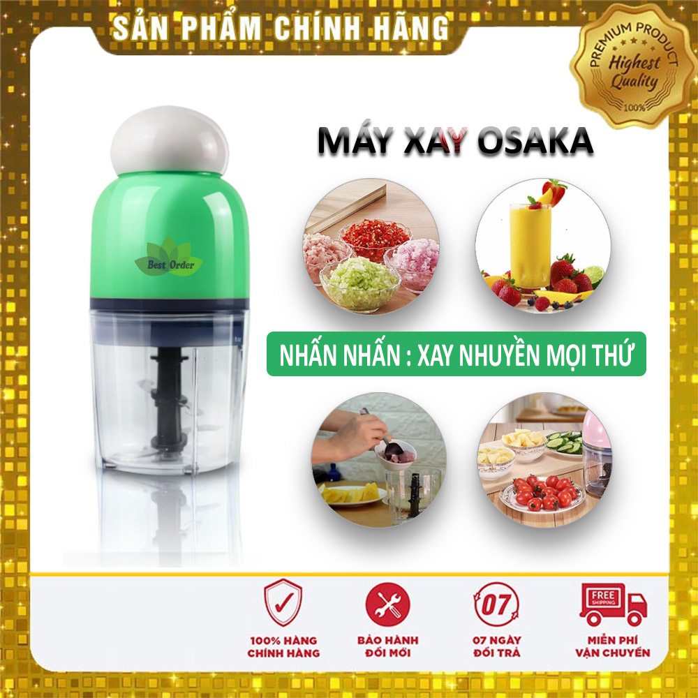 Máy xay sinh tố Osaka, Công suất 350W với mức tốc độ quay khoẻ, Lưỡi dao bằng thép không gỉ sắc bén, Chân đế chống trượt, Tự ngắt khi quá tải