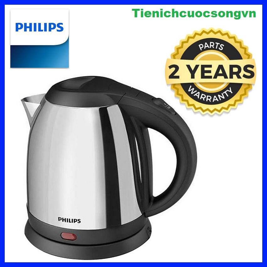 [HCM]Bình đun nước siêu tốc Philips HD9303 1800W đun sôi dễ dàng và an toàn bộ cuộn dây để tiện bảo quản đế không dây xoay tròn 360° giúp cầm dễ dàng hơn