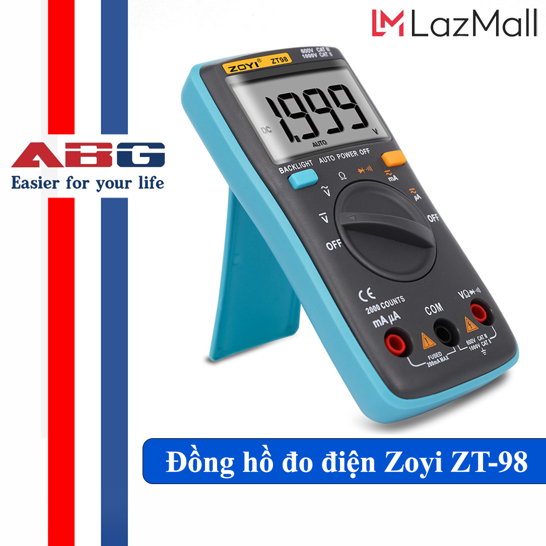 Đồng Hồ Đo Điện Vạn Năng Điện Tử Đo Điện Ac/Dc Zoyi ZT-98 - Hàng chính hãng - Bảo Hành 12 Tháng